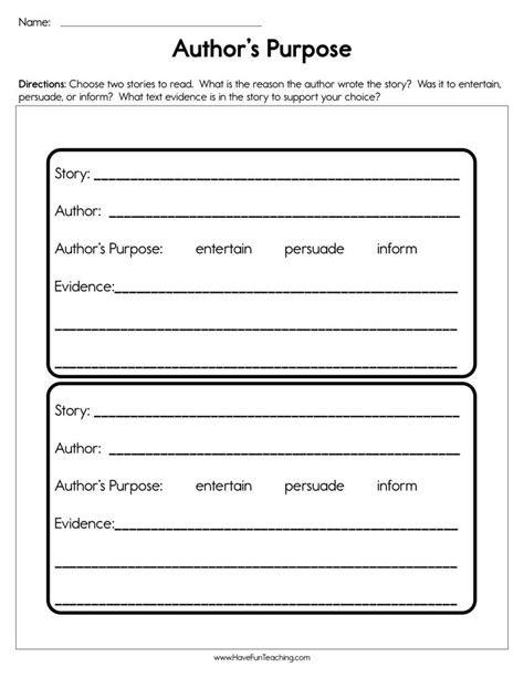 text structure and author's purpose worksheet pdf